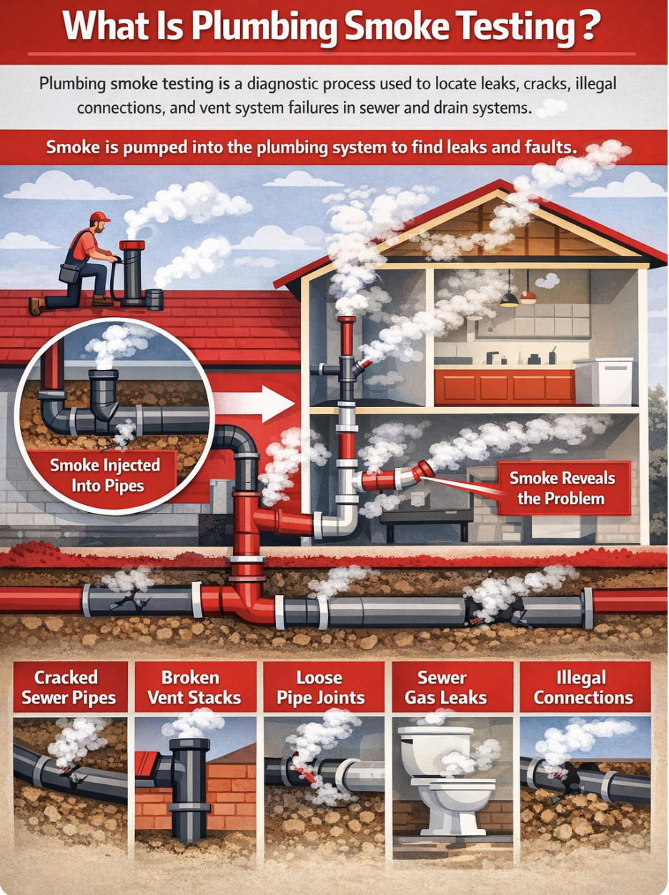 what is plumbing smoke testing
