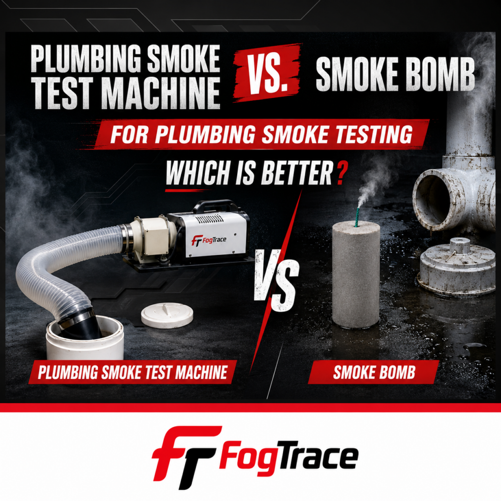 plumbing smoke test machine vrs smoke bombs